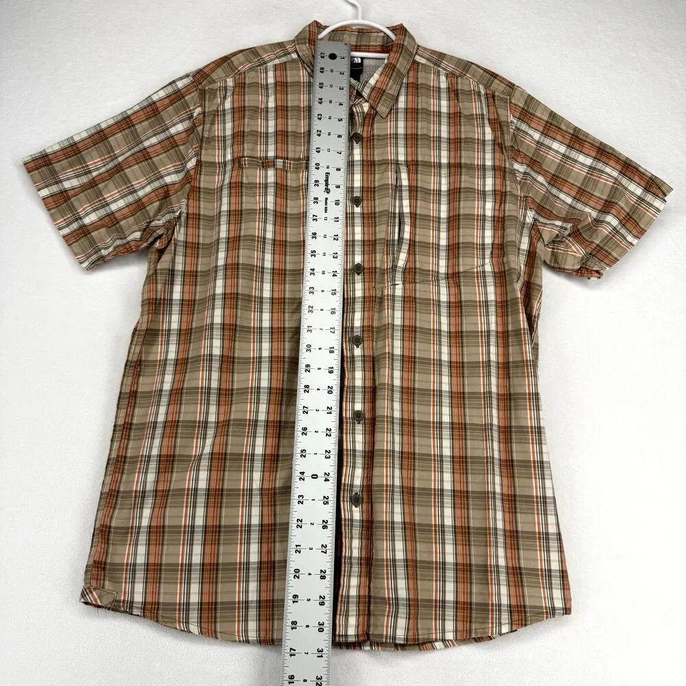 The North Face Mens Lyocell Nylon Short Sleeve Button Up Woven Top‎ Mens Size L